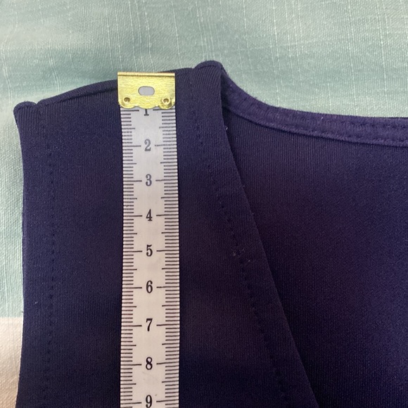 Dotti - Dark Blue Peplum Top - Size Medium - Picture 7 of 9